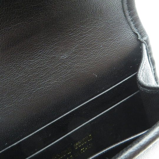 MIUMIU Card Case 5MC104 Calfskin black Logo motif Women Used Authentic