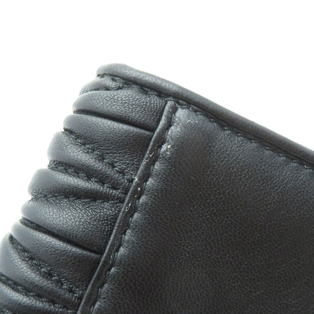 MIUMIU Card Case 5MC104 Calfskin black Logo motif Women Used Authentic
