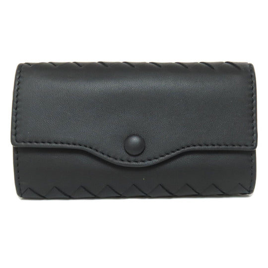 BOTTEGAVENETA Key case Key holder  Calfskin black INTRECCIATO