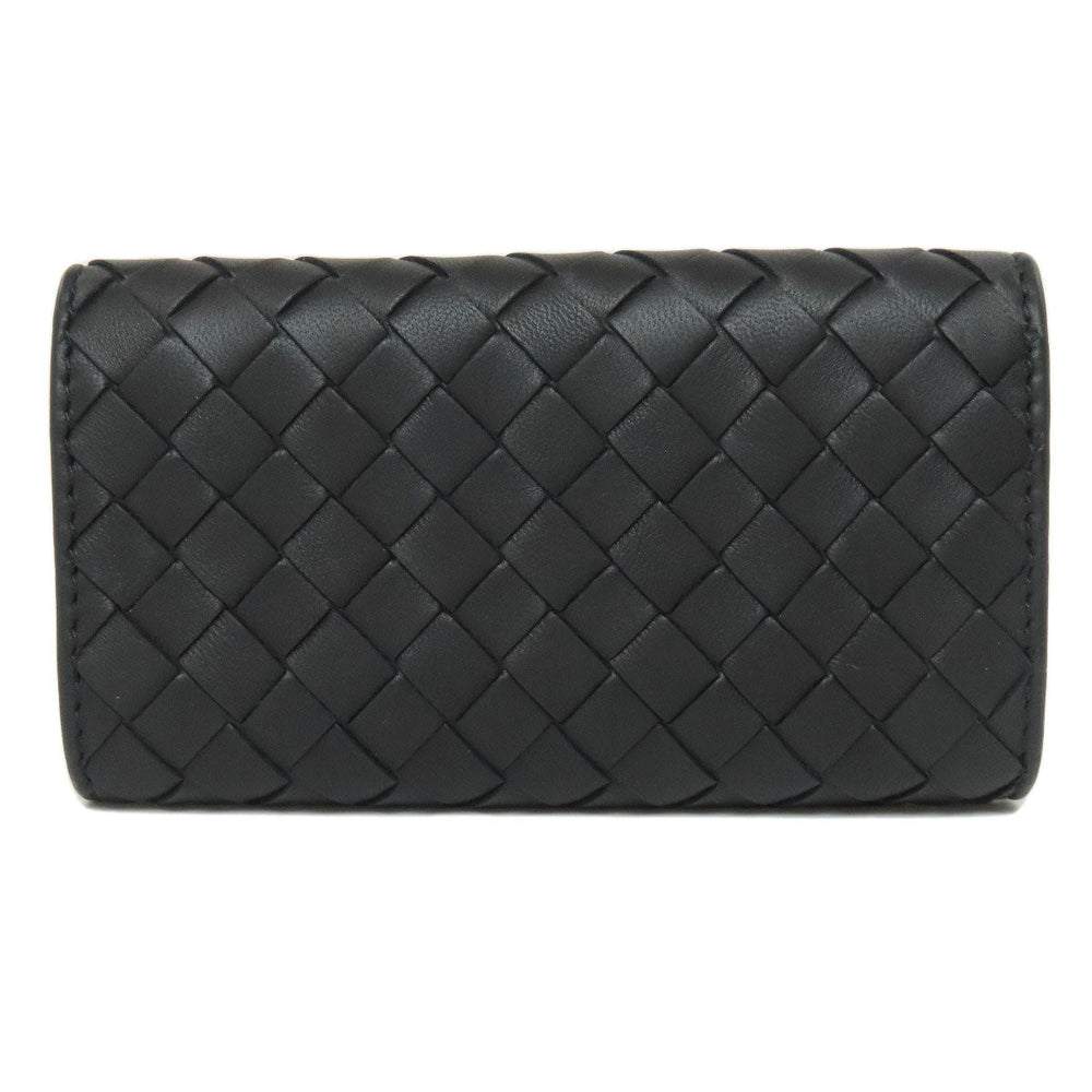 BOTTEGAVENETA Key case Key holder  Calfskin black INTRECCIATO