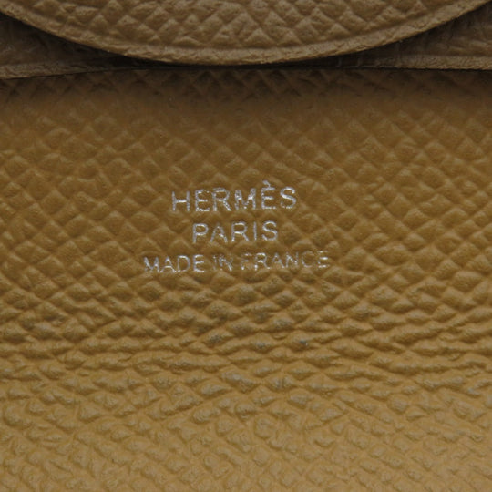 HERMES Coin case Epsom Brown Bastia Epsom Women(Unisex) Used Authentic