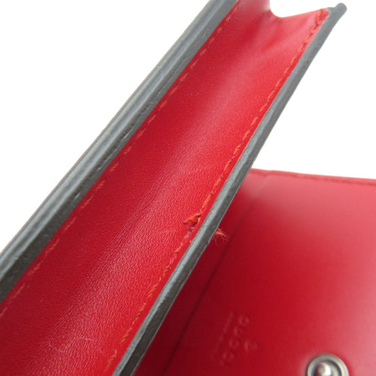 GUCCI Bifold Wallet 465859 Calfskin Red chinese new year Women Used Authentic