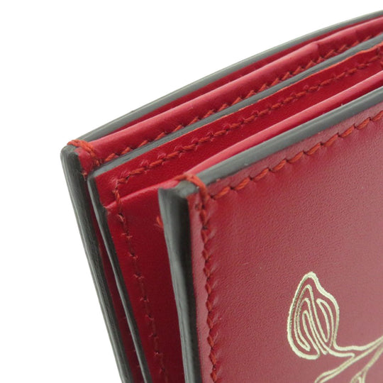 GUCCI Bifold Wallet 465859 Calfskin Red chinese new year Women Used Authentic