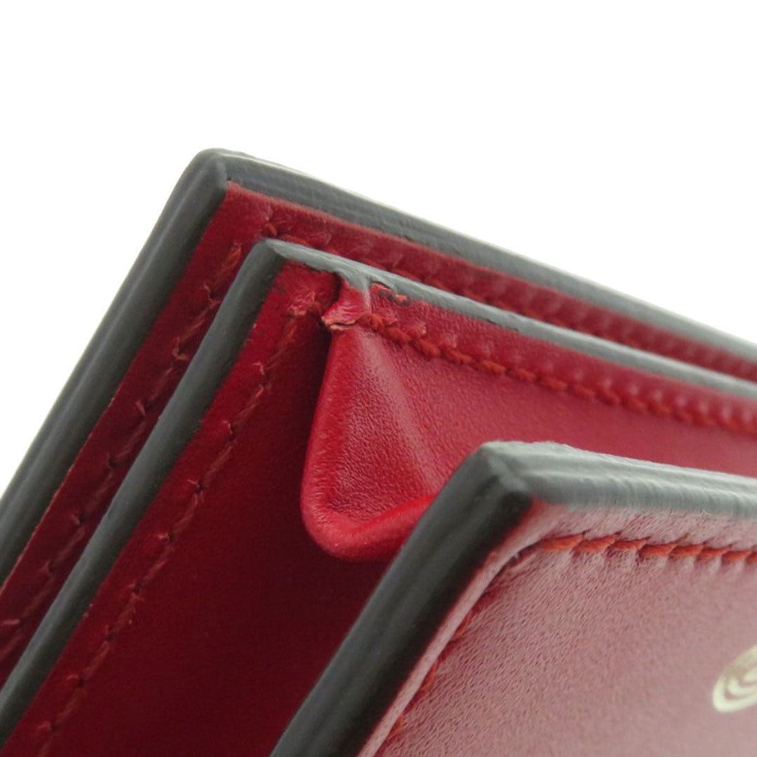 GUCCI Bifold Wallet 465859 Calfskin Red chinese new year Women Used Authentic