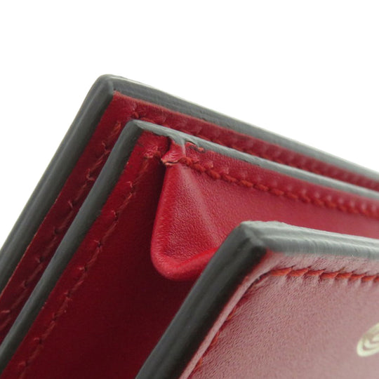 GUCCI Bifold Wallet 465859 Calfskin Red chinese new year Women Used Authentic