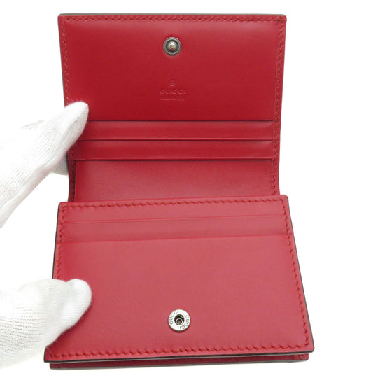 GUCCI Bifold Wallet 465859 Calfskin Red chinese new year Women Used Authentic