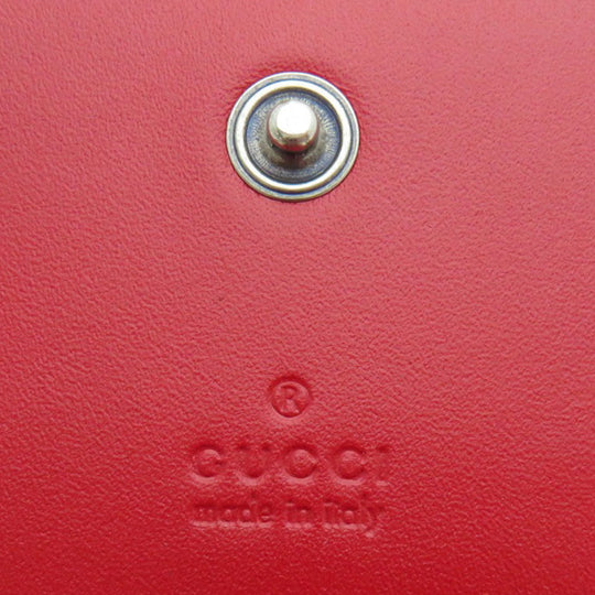 GUCCI Bifold Wallet 465859 Calfskin Red chinese new year Women Used Authentic