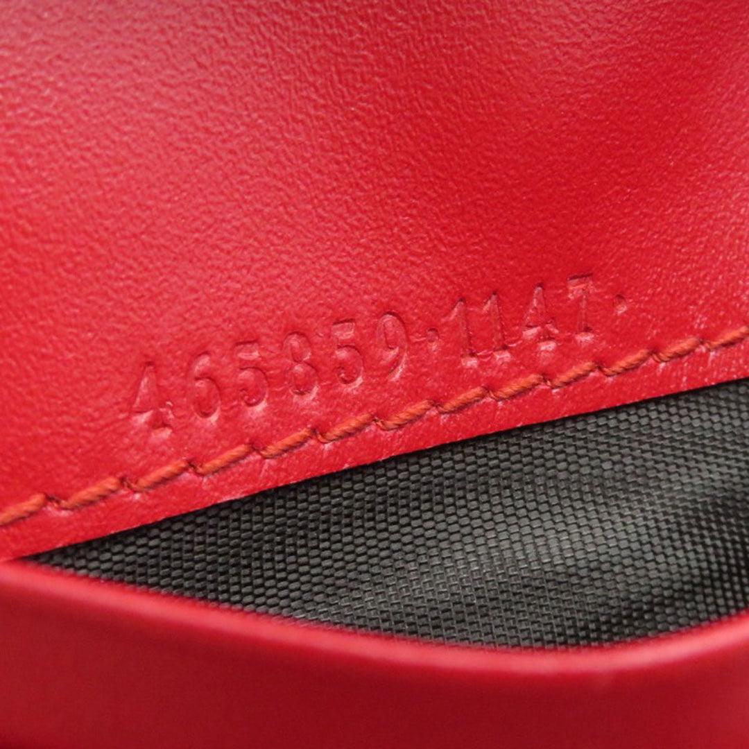 GUCCI Bifold Wallet 465859 Calfskin Red chinese new year Women Used Authentic
