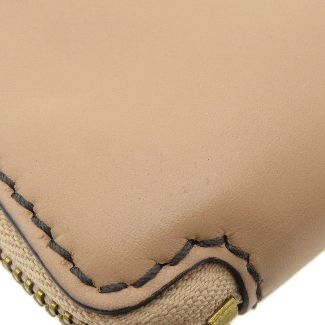 Christian Dior Bifold Wallet Calfskin pink Logo motif Women Used Authentic