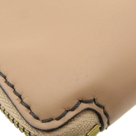 Christian Dior Bifold Wallet Calfskin pink Logo motif Women Used Authentic