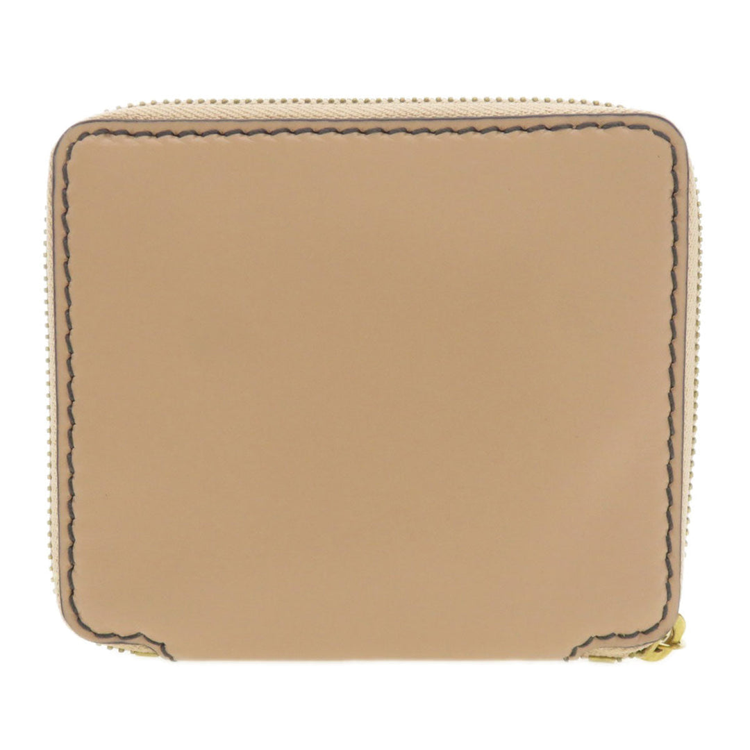 Christian Dior Bifold Wallet Calfskin pink Logo motif Women Used Authentic