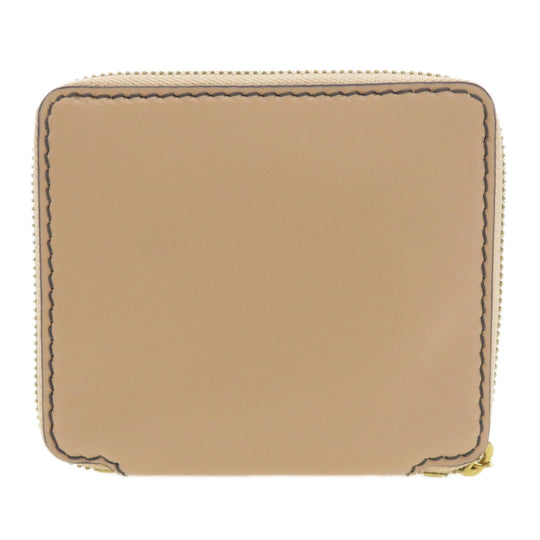 Christian Dior Bifold Wallet Calfskin pink Logo motif Women Used Authentic