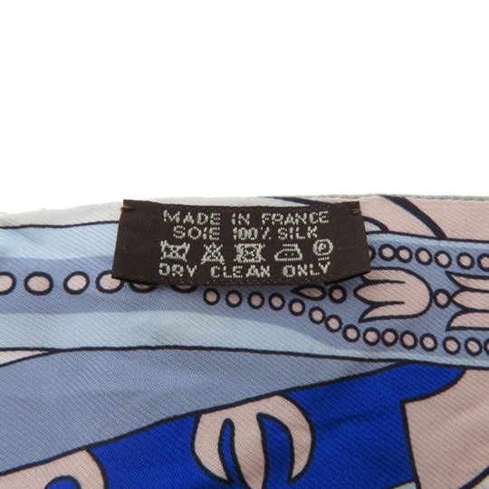 HERMES scarf silk gray Twilly Women Used Authentic