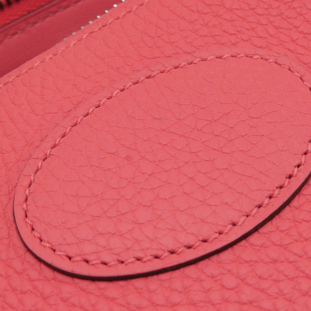 HERMES Handbag Taurillon Clemence pink Bolide 31 Rose Azalee Silver Metal