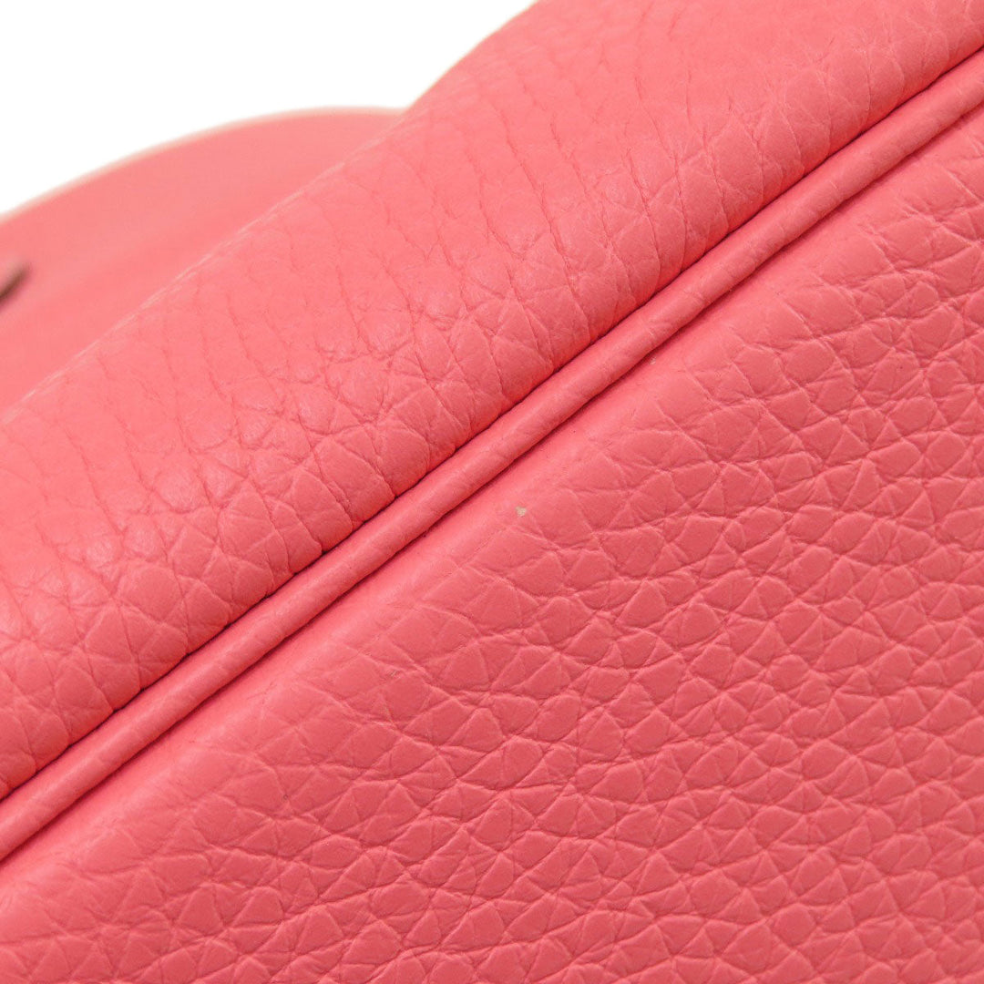 HERMES Handbag Taurillon Clemence pink Bolide 31 Rose Azalee Silver Metal