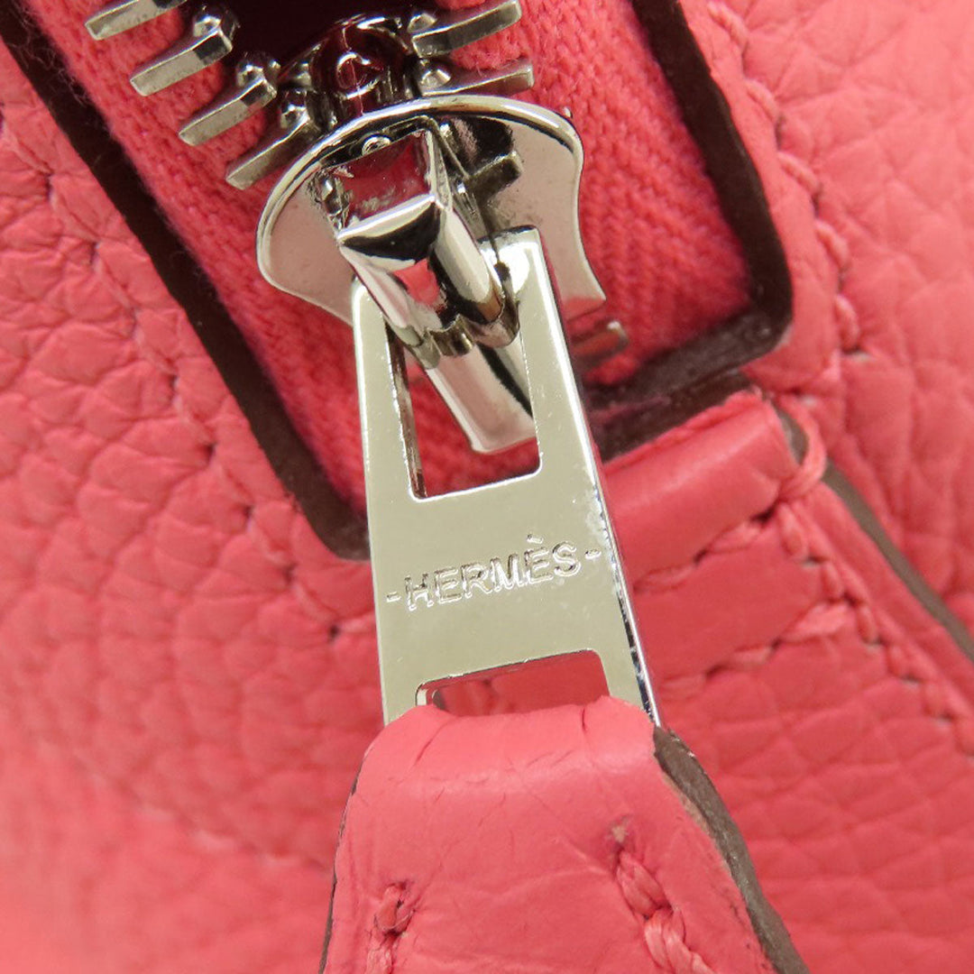 HERMES Handbag Taurillon Clemence pink Bolide 31 Rose Azalee Silver Metal