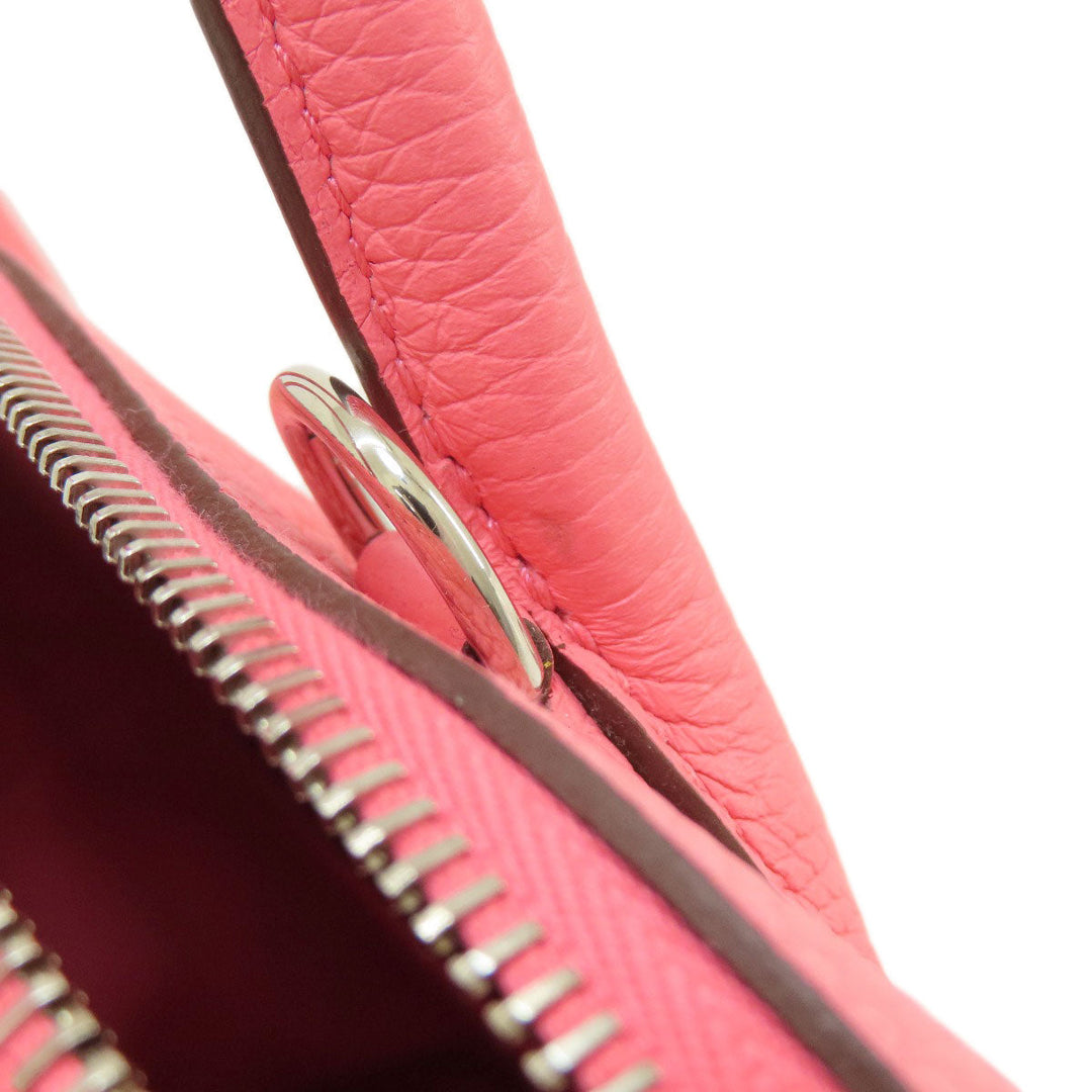 HERMES Handbag Taurillon Clemence pink Bolide 31 Rose Azalee Silver Metal
