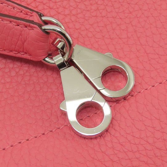 HERMES Handbag Taurillon Clemence pink Bolide 31 Rose Azalee Silver Metal