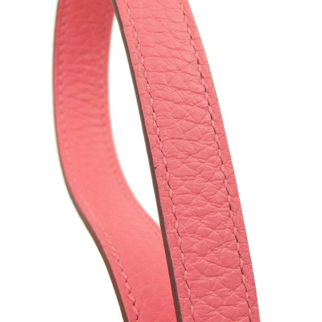HERMES Handbag Taurillon Clemence pink Bolide 31 Rose Azalee Silver Metal