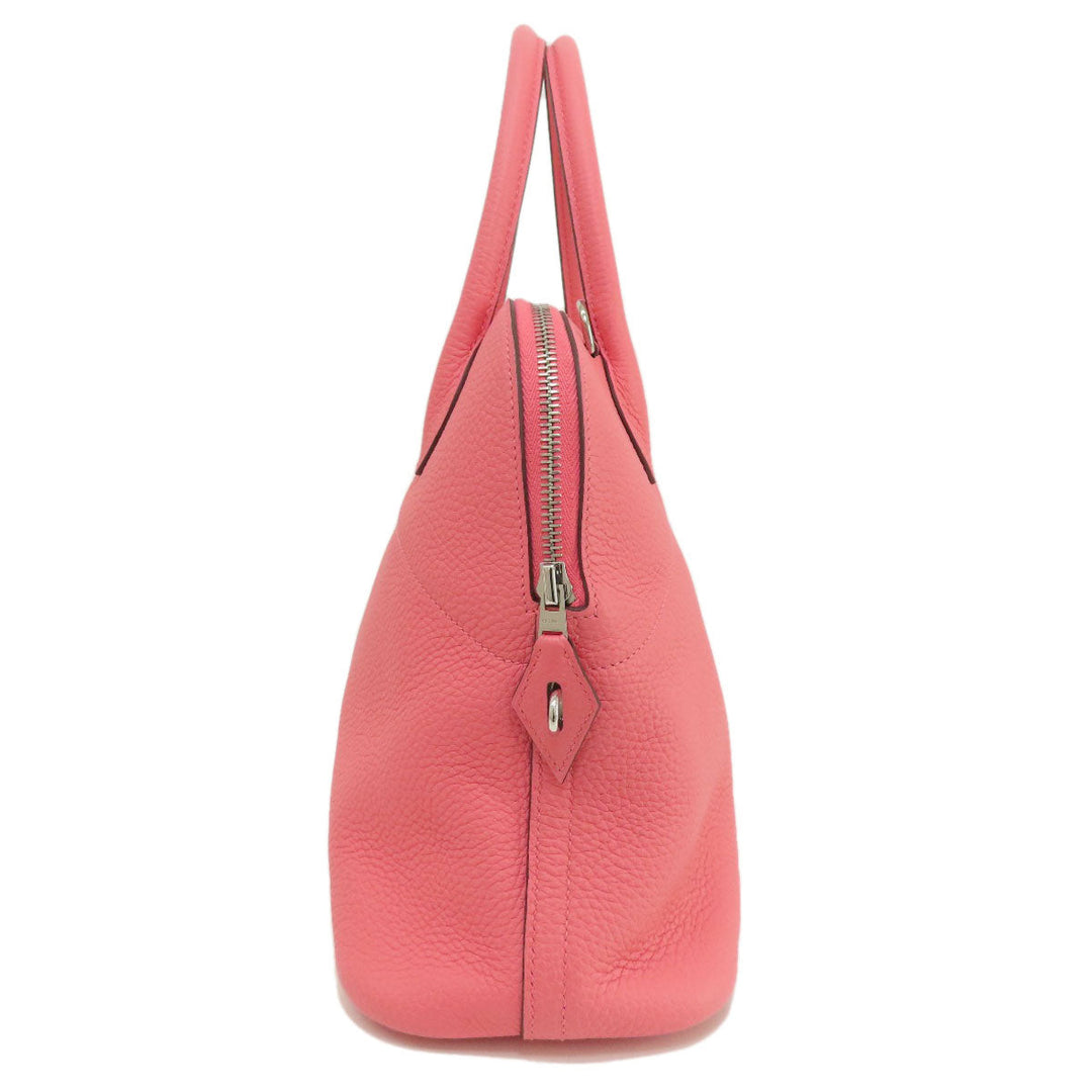 HERMES Handbag Taurillon Clemence pink Bolide 31 Rose Azalee Silver Metal