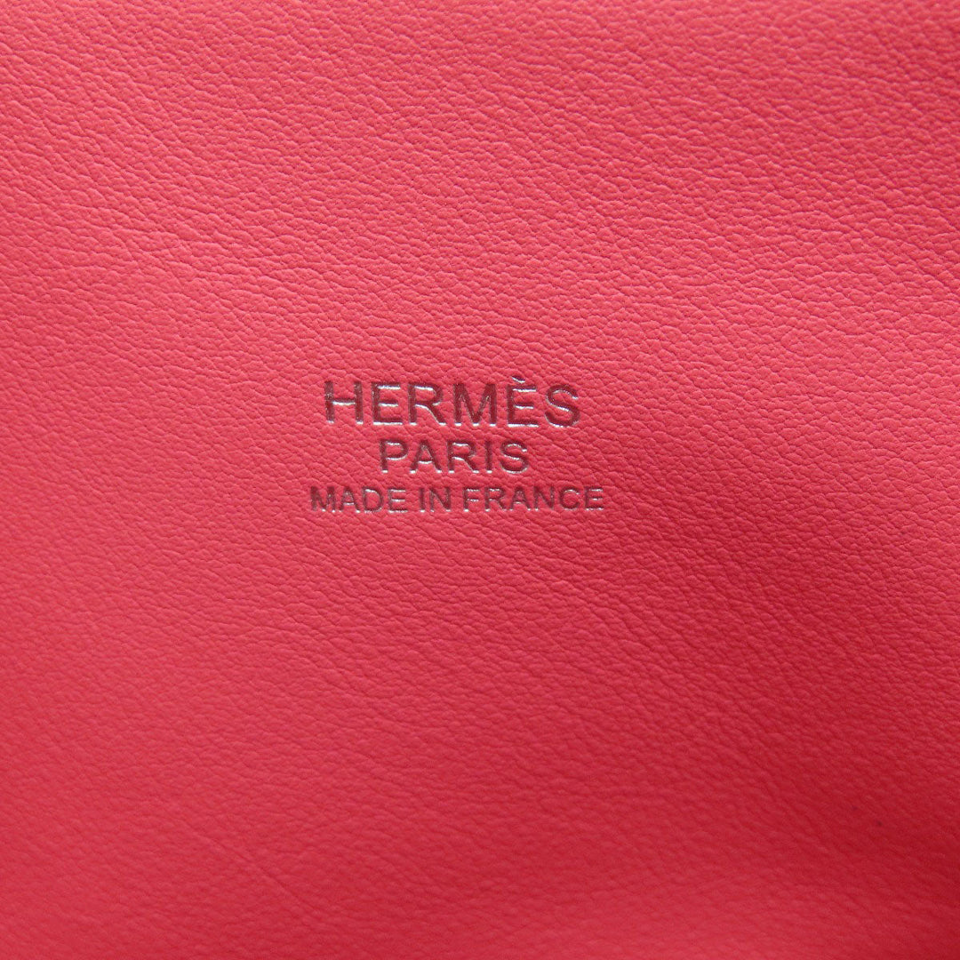 HERMES Handbag Taurillon Clemence pink Bolide 31 Rose Azalee Silver Metal