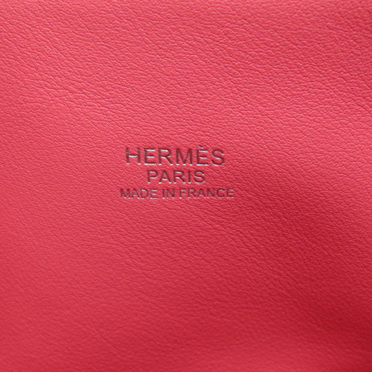 HERMES Handbag Taurillon Clemence pink Bolide 31 Rose Azalee Silver Metal