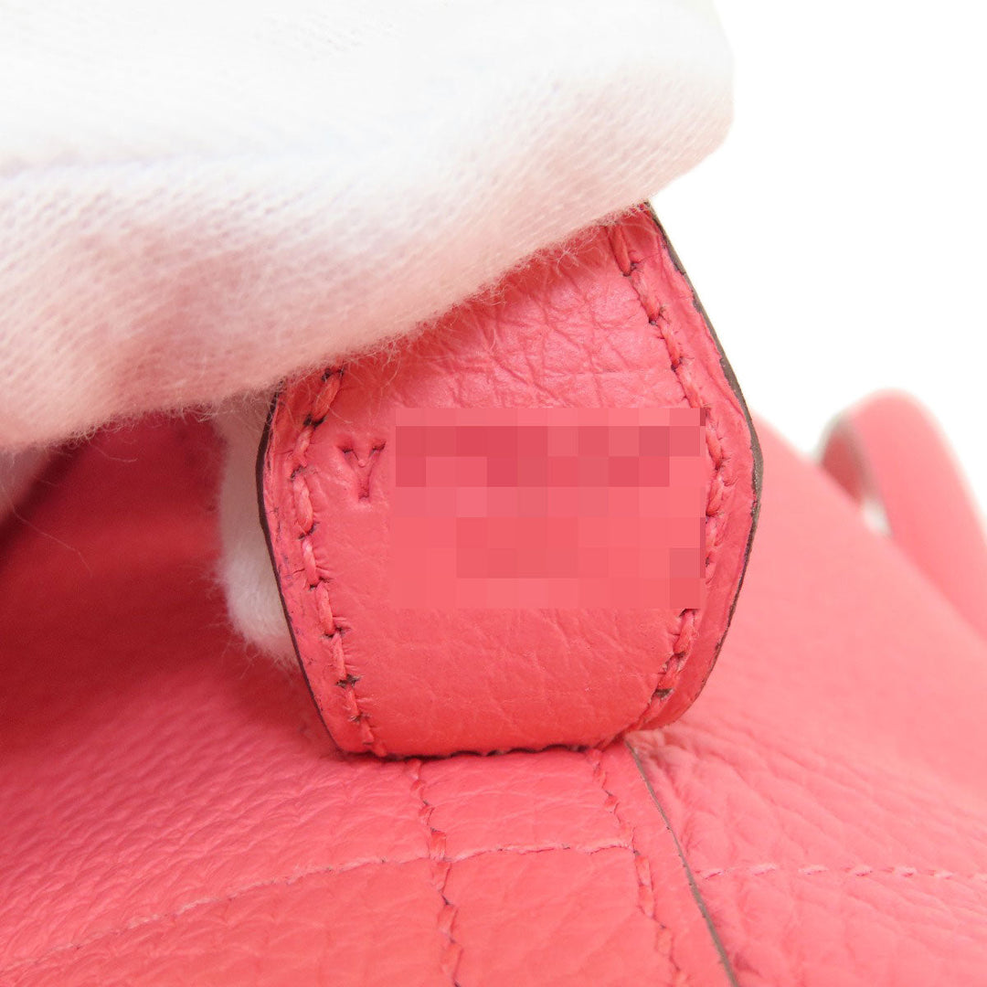 HERMES Handbag Taurillon Clemence pink Bolide 31 Rose Azalee Silver Metal