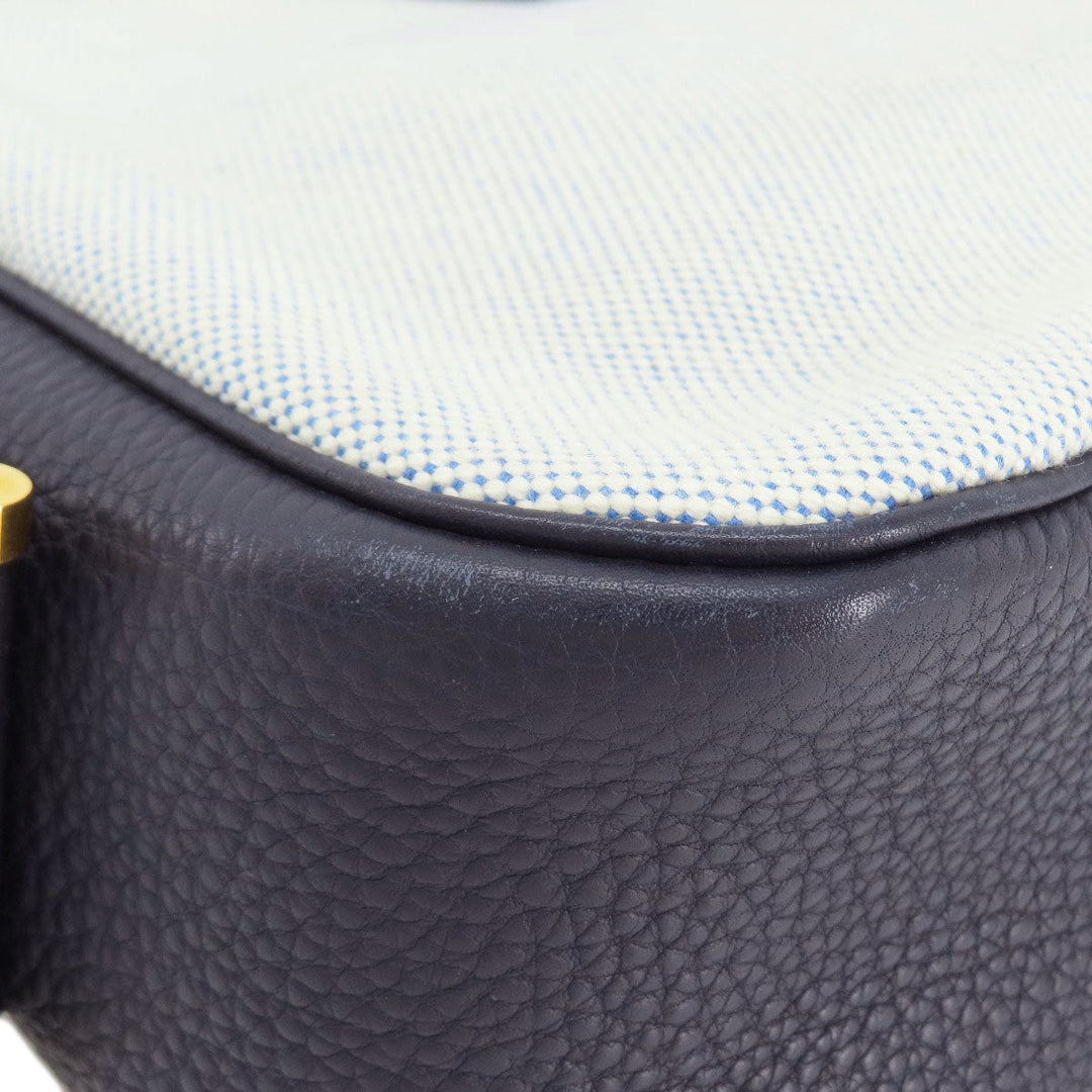 HERMES Shoulder Bag Tower ash gray Sako Gold Metal Women Used Authentic