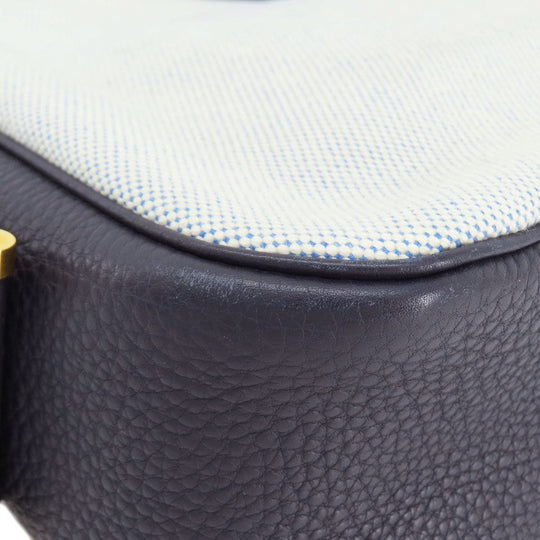 HERMES Shoulder Bag Tower ash gray Sako Gold Metal Women Used Authentic