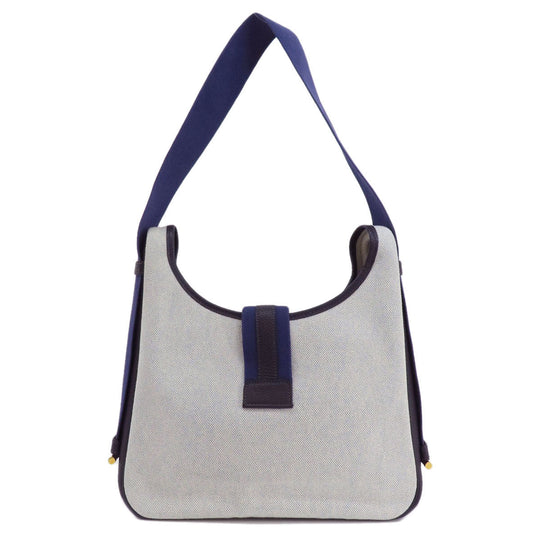 HERMES Shoulder Bag Tower ash gray Sako Gold Metal Women Used Authentic