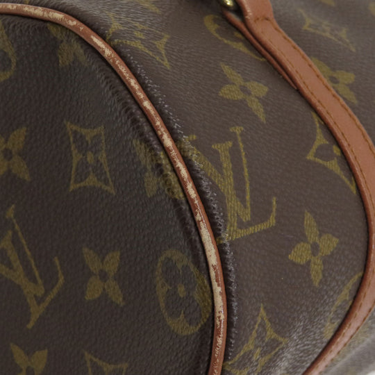 LOUIS VUITTON Handbag M51366 Monogram canvas Brown Papillon 26 Old Monog Lamb Women Used Authentic