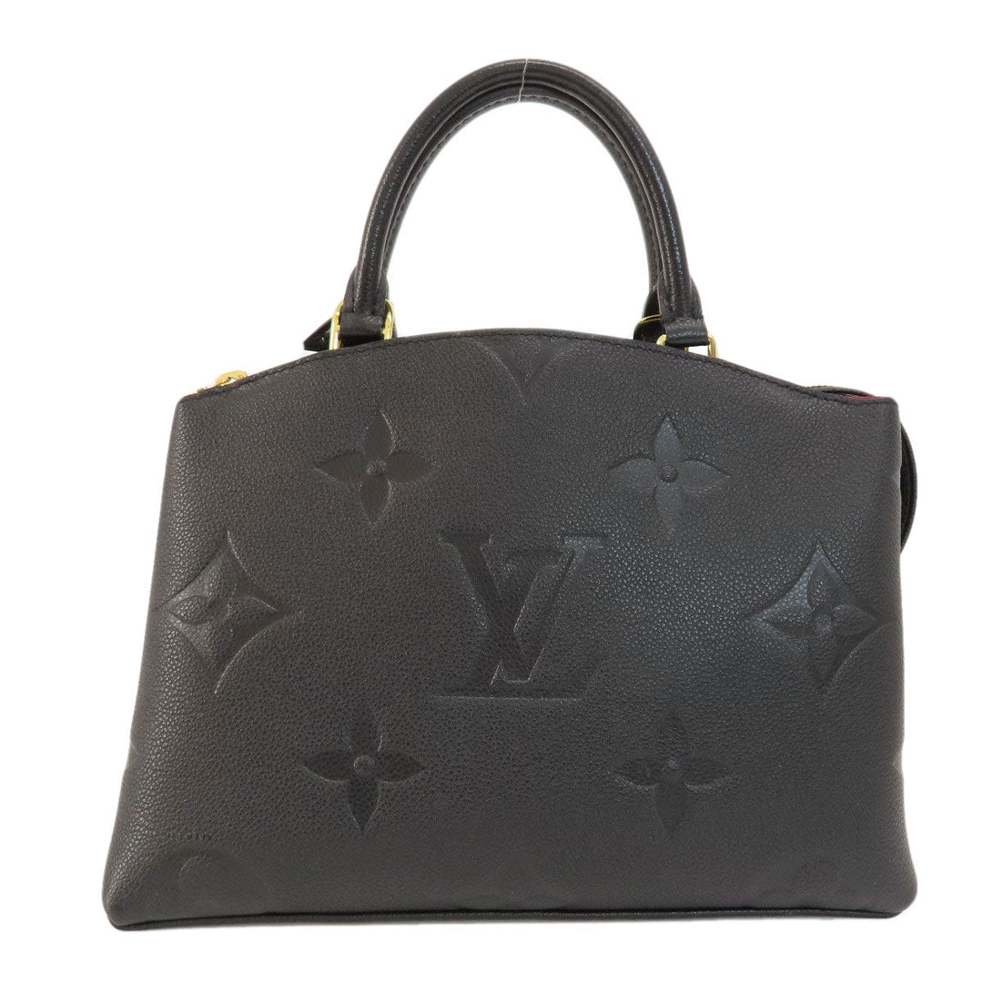 LOUIS VUITTON Handbag M58916 Monogram Ann Platt black Petit Palais PM Emplant Women Used Authentic