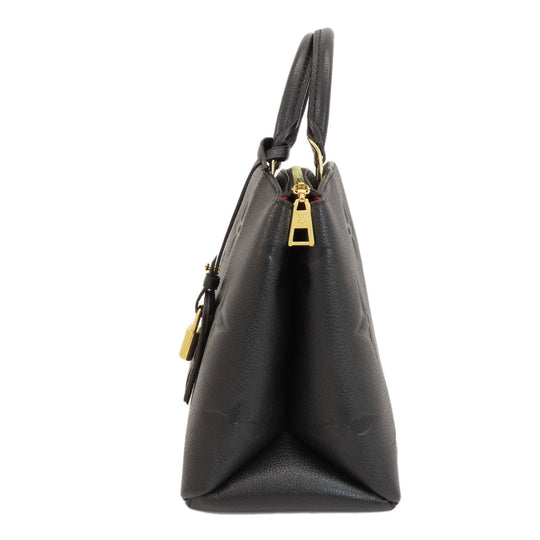 LOUIS VUITTON Handbag M58916 Monogram Ann Platt black Petit Palais PM Emplant Women Used Authentic