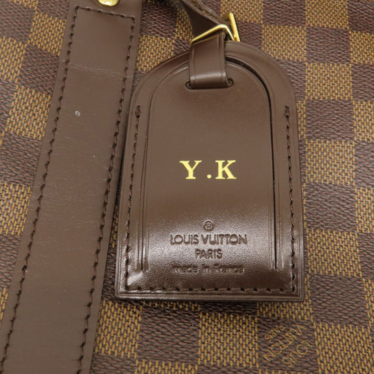 LOUIS VUITTON Boston Duffel bag N41414 Damier canvas Brown Keepall bandouliere55 Damier Ebene Women Used Authentic