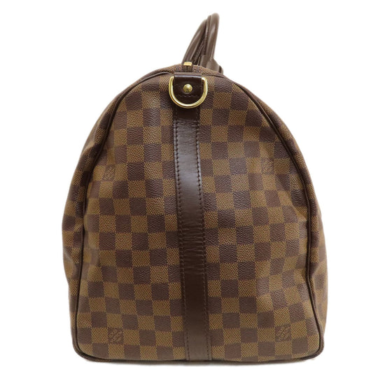 LOUIS VUITTON Boston Duffel bag N41414 Damier canvas Brown Keepall bandouliere55 Damier Ebene Women Used Authentic