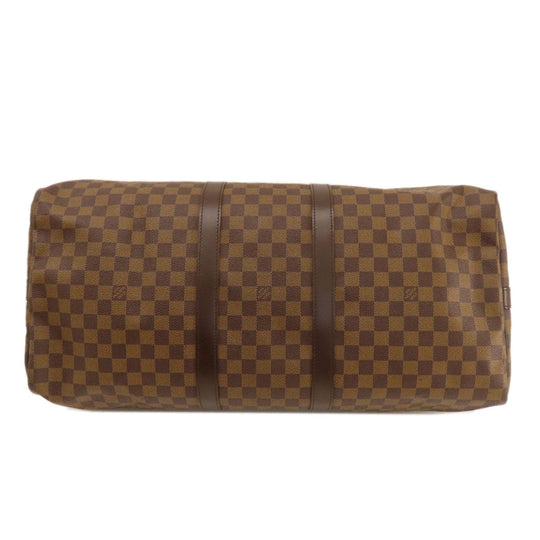 LOUIS VUITTON Boston Duffel bag N41414 Damier canvas Brown Keepall bandouliere55 Damier Ebene Women Used Authentic