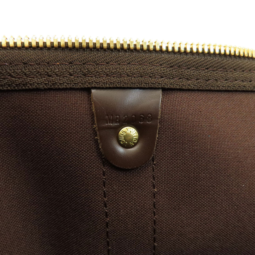 LOUIS VUITTON Boston Duffel bag N41414 Damier canvas Brown Keepall bandouliere55 Damier Ebene Women Used Authentic