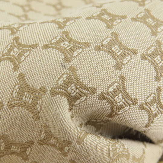 CELINE Tote Bag canvas beige Macadam Pattern Women Used Authentic