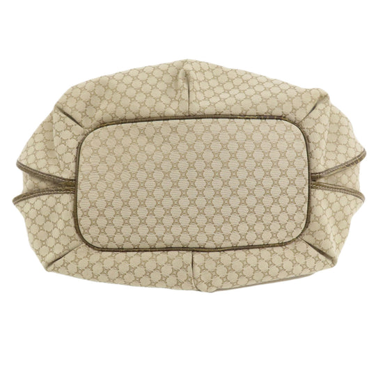CELINE Tote Bag canvas beige Macadam Pattern Women Used Authentic