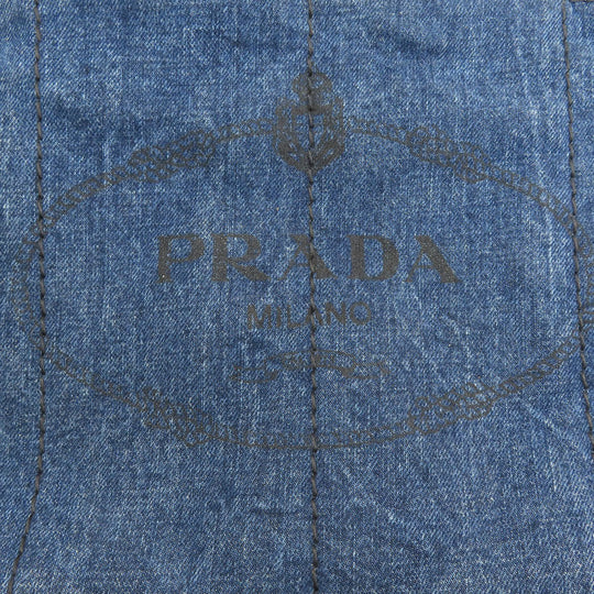 PRADA Tote Bag B1877B denim blue Canapa