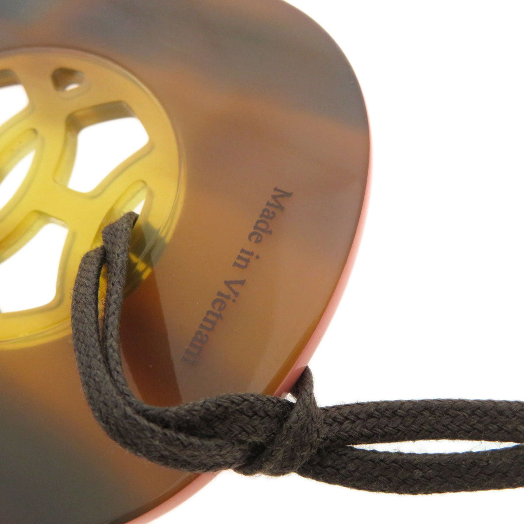 HERMES Necklace Buffalo horn Brown Lift GM