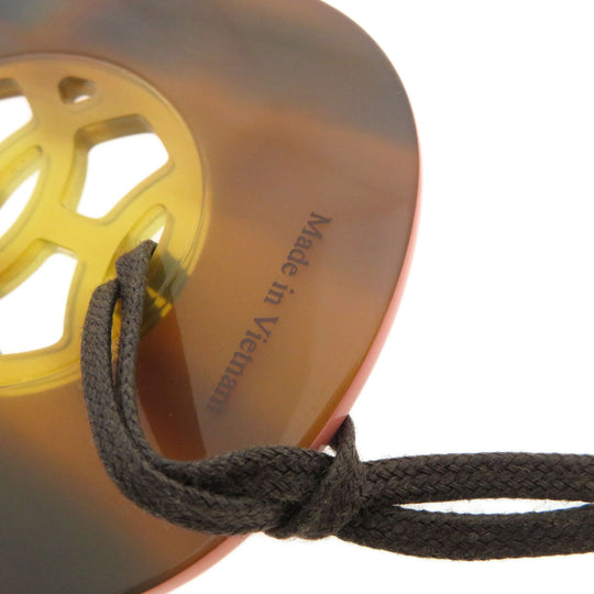 HERMES Necklace Buffalo horn Brown Lift GM
