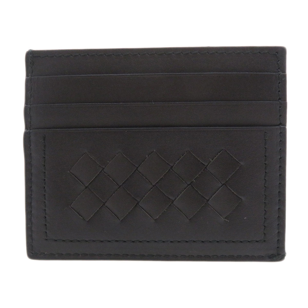 BOTTEGAVENETA Card Case Calfskin Brown INTRECCIATO