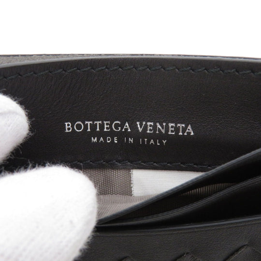 BOTTEGAVENETA Card Case Calfskin Brown INTRECCIATO
