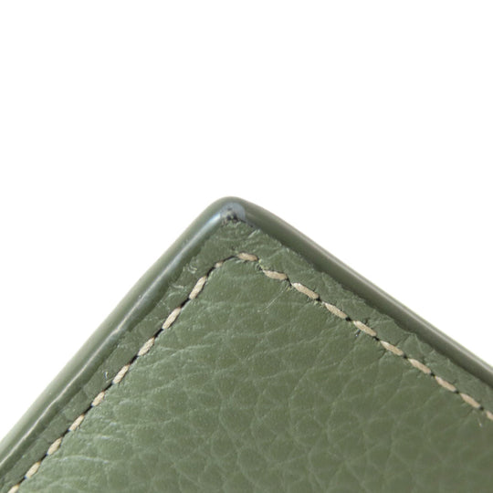 Christian Dior Card Case leather green logoMetal