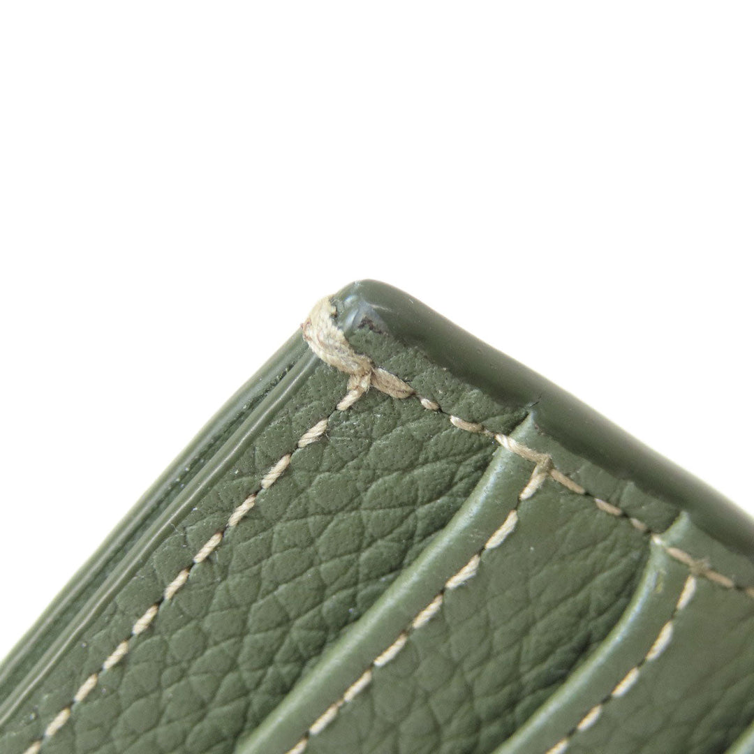 Christian Dior Card Case leather green logoMetal