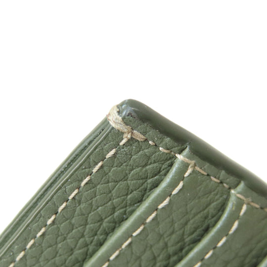 Christian Dior Card Case leather green logoMetal
