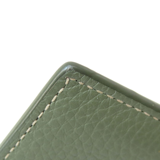 Christian Dior Card Case leather green logoMetal