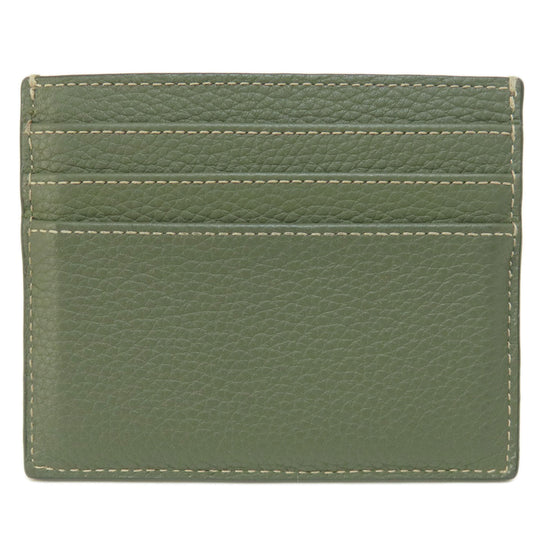 Christian Dior Card Case leather green logoMetal