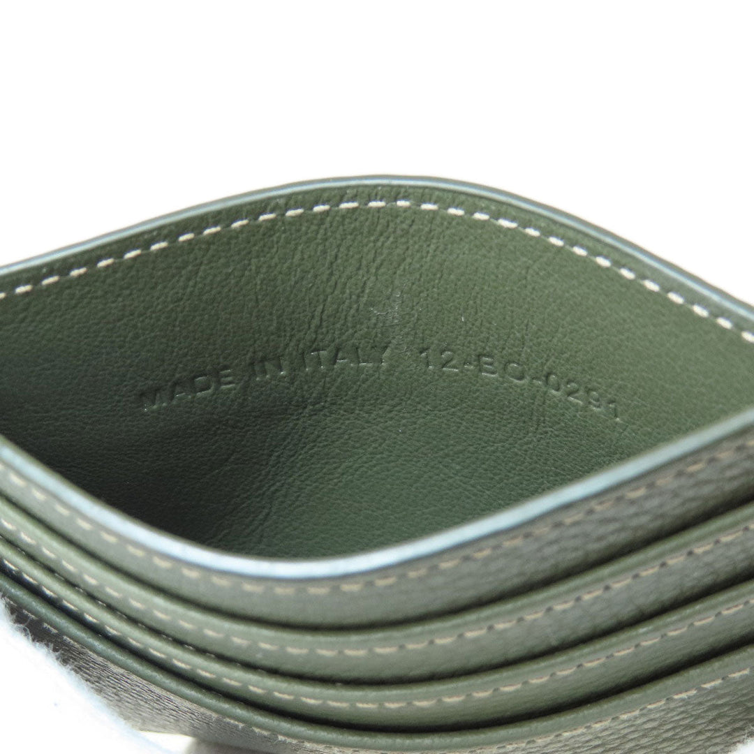 Christian Dior Card Case leather green logoMetal
